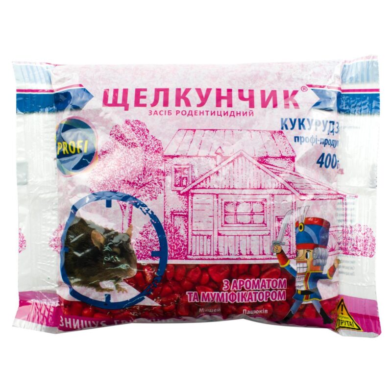 Кукурудза від щурів і мишей Щелкунчик профі-продукт 400 г