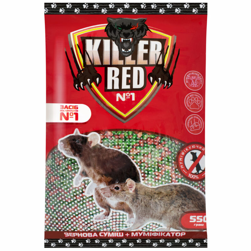 Зерно від щурів і мишей Red Killer мікс 550 г