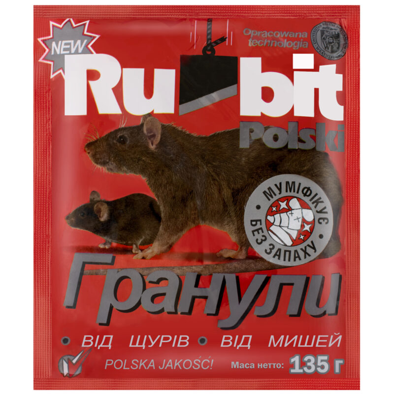 Гранули від щурів та мишей Rubit Polski 135 г